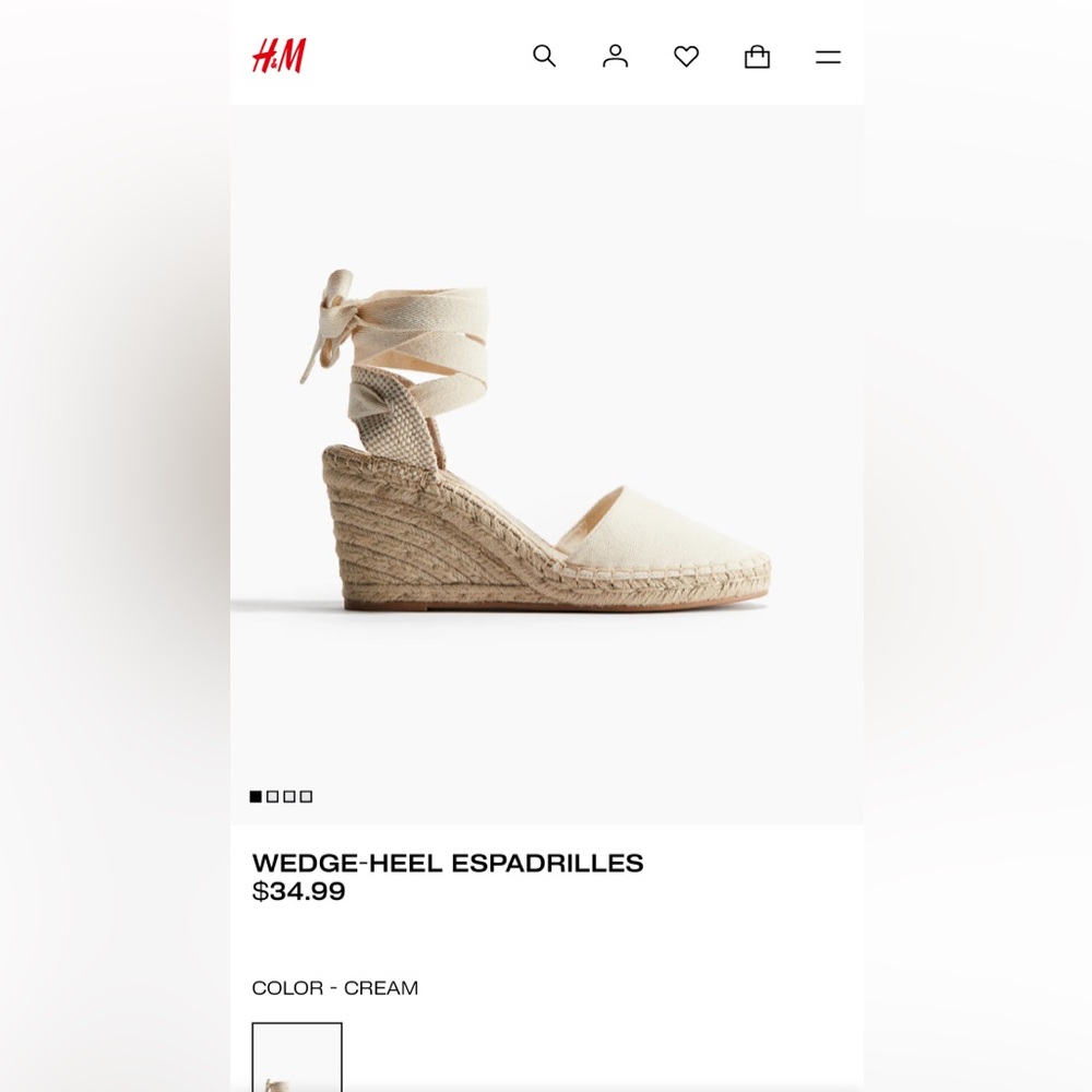 H&M Wedge Heel Espadrilles